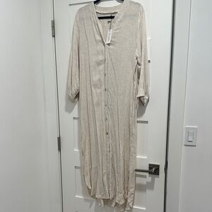Ellison Cream Long Sleeve Maxi Dress
